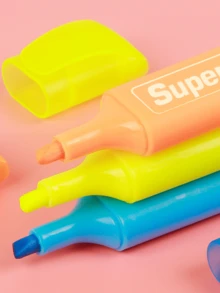 4入組/6入組學生記號筆、低氣味幹擦記號筆、快乾護眼熒光熒光筆、鑿尖、什錦顏色、點記號筆塗鴉筆、DIY 圖案閃光筆、用於記筆記/繪畫工藝日記日記筆 - 彩色 - 查看 3