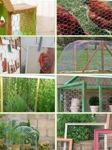 1入組鍍鋅雞金屬絲網紗擊劍至保護園藝植物蔬菜花卉水果小狗兔子 - 銀色 - 查看 4