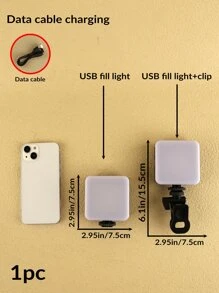 1入組單反攝影補光燈,移動相機,電腦視頻,戶外拍攝,柔軟燈,迷你便攜口袋燈