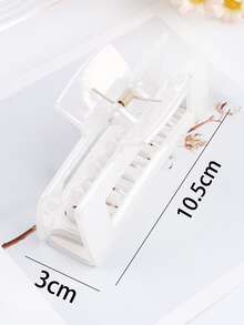 1入白色夢幻耀眼大型髮夾髮爪，少女頭飾髮飾配件 - 白色 - 查看 5