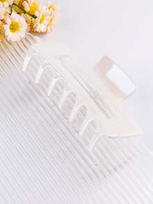 1入白色夢幻耀眼大型髮夾髮爪，少女頭飾髮飾配件 - 白色 - 查看 6