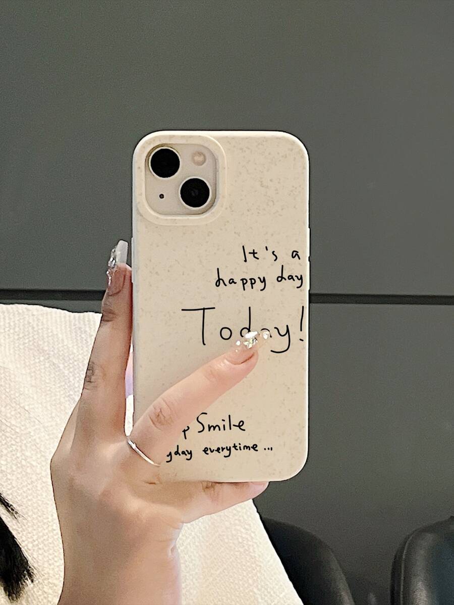Letter Wheat Stalk Phone Case, Slogan Phone Case, Minimalist Phone Case