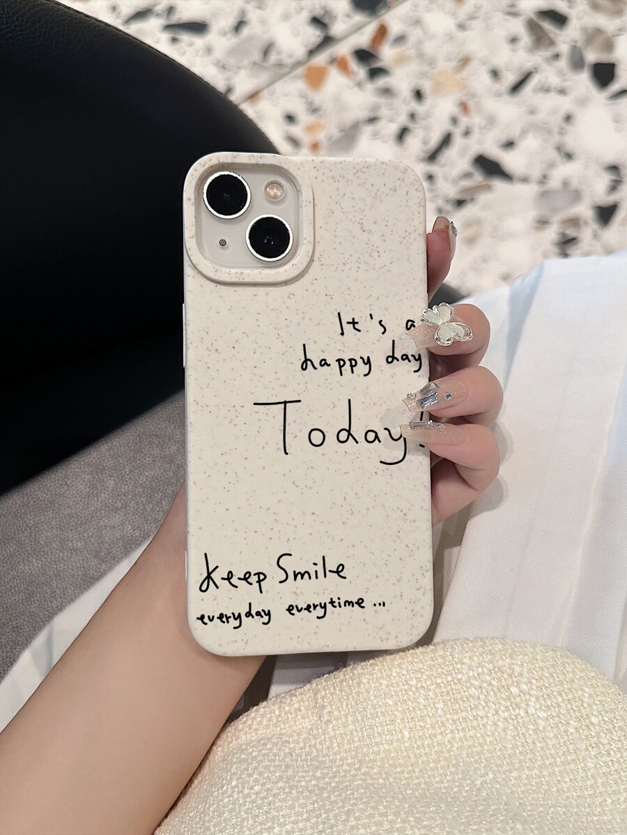 Letter Wheat Stalk Phone Case, Slogan Phone Case, Minimalist Phone Case