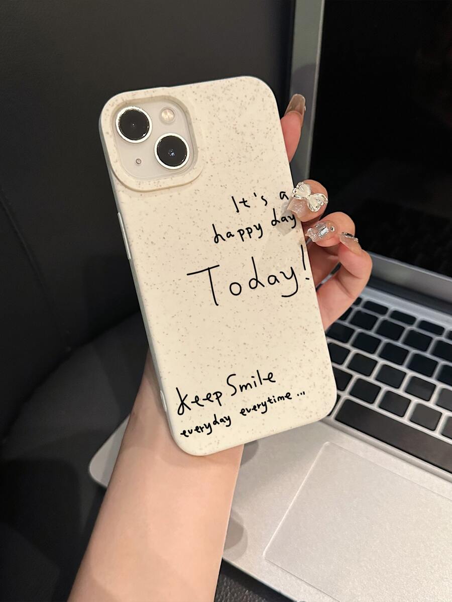 Letter Wheat Stalk Phone Case, Slogan Phone Case, Minimalist Phone Case