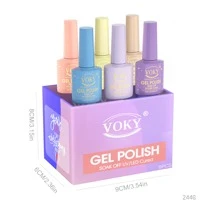 Voky凝膠指甲油套裝-6種熱門凝膠指甲油套裝,浸泡式led指甲幹燥器凝膠指甲藝術套裝,家用沙龍diy女孩禮物 - 彩色 - 查看 3