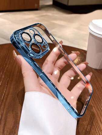 Ultratunt, elektropläterat telefonskal kompatibelt med 17, 16 Pro Max, 15 Pro Max, 14 Pro Max, 13 Pro, 12, 11