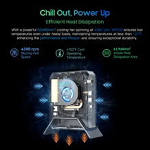 Blackview Mini Gaming PC, MP200 Intel I5-11400H(4.50GHz) Mini PC Windows 11 Pro, 16GB DDR4 512GB SSD, 6 Cores 12 Threads, Mini Desktop Computer 4K-Triple-Screen, Gigabit Ethernet, WiFi6 BT5.2 USB3.0*4 For Blue - Black - View 3