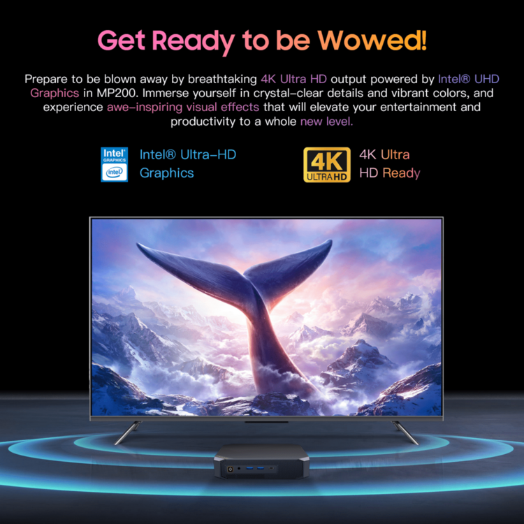 Blackview Mini Gaming PC, MP200 Intel I5-11400H(4.50GHz) Mini PC Windows 11 Pro, 16GB DDR4 512GB SSD, 6 Cores 12 Threads, Mini Desktop Computer 4K-Triple-Screen, Gigabit Ethernet, WiFi6 BT5.2 USB3.0*4 For Blue - Black - View 8