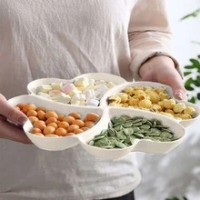 Durable And Non-breakable Serving Platter With Dividers For Multiple French Fries And Dips - White - View 5