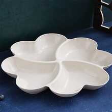 Durable And Non-breakable Serving Platter With Dividers For Multiple French Fries And Dips - White - View 6