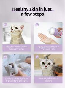 GJYC PET 椰子深层清洁狗狗洗发水 16.9 盎司 | 天然成分制成的天然宠物洗发水 | 适用于小猫 - 淡紫色 - 查看 5