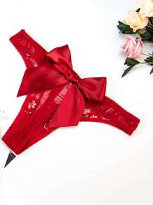 Tanga señoras con lazo trasero - Rojo - Ver 5