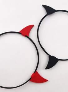 2pcs/Pack 3D Devil Funny Headband Hair Hoop,Devil Accessories,Hairband,Hair Hoop Headbands ,Halloween Costumes Holiday Essential Head Accessories - Multicolor - View 6