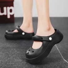 Platform Fashion Beach Clogs - Black - View 2