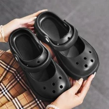 Platform Fashion Beach Clogs - Black - View 3