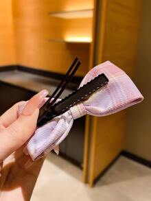 2入組少女甜美百搭jk制服蝴蝶結髮夾同款 - 彩色 - 查看 6