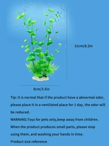 水族箱塑料水草魚缸裝飾人造水草(隨機顏色) - 彩色 - 查看 2