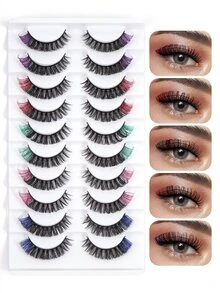 MAGEFY 10自然分開顏色假睫毛 - 彩色 - 查看 4