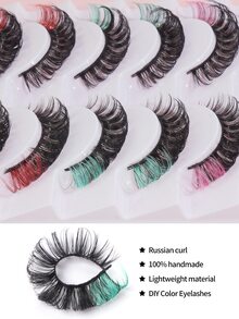 MAGEFY 10自然分開顏色假睫毛 - 彩色 - 查看 7