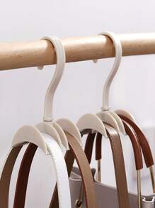 1个360度旋转双层衣架，衣柜悬挂式收纳架，适用于包包、领带、腰带等——节省空间的衣橱配饰收纳架，方便取用，整齐展示，金属框架，轻便易携，适用于家庭、宿舍、公寓，让手提包、围巾、腰带触手可及，最大限度地利用衣橱空间，多功能多物品收纳架，轻松搭配服装。 - 查看 8