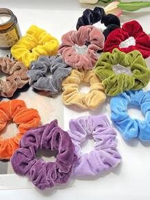 Bộ Phụ Kiện Tóc Nữ Nhung Dễ Thương/Trơn Màu/Đính Hạt/Dây Buộc Tóc Co Giãn Và Dây Buộc Tóc Thường Ngày - Nhiều màu - Xem 4