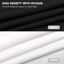 2 Pack 10 x 7 FT White & Black Backdrop Background Photography, Photo Booth Pure Backdrop Screen Curtain for Photoshoot Zoom Video Recording Portrait Photographer Studio Parties - 黑與白 - 查看 2