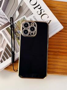 Ốp điện thoại trơn kèm dây đeo, phiên bản quốc tế, không phải phiên bản nội địa. - màu đen - Xem 6