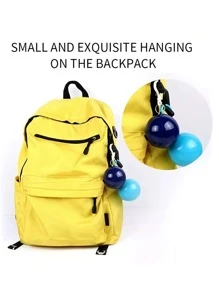 1Pc Travel Essentials Disposable Raincoat Keychain, Emergency Rain Coat For Hiking And Camping, Unisex Cycling And Camping - Blue - View 5