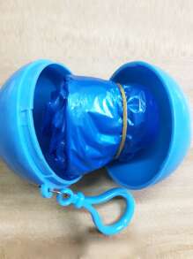 1Pc Travel Essentials Disposable Raincoat Keychain, Emergency Rain Coat For Hiking And Camping, Unisex Cycling And Camping - Blue - View 7