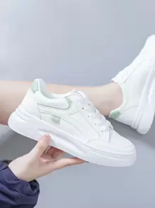 女性時尚休閒低胸運動運動鞋 - 綠色 - 查看 3