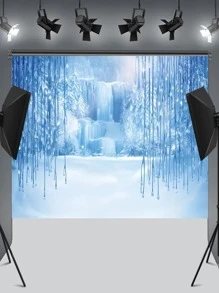 1 pieza poliéster congelado mundo fiesta foto Fondo paño , Fondo Decoración de pared , múltiple tallas - Multicolor - Ver 1