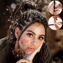Dreadlock Crochet Hook Tool, Braid Hair Dreadlocks Needle Weaving Crochet For Braid Craft (0.75mm), Hair Rollers, Heatless Curls, Hair Curler, Hair Products And Accessories For Barber Salon Beauty Travel Essentials - Brown - View 6