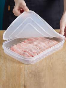 1入組可密封收納盒適用於冰箱(肉,蔬菜,蒸熟饅頭,海鮮,餐飲,水果,蔬菜,冷凍餐飲) - 白色 - 查看 4