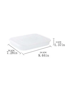 1入組可密封收納盒適用於冰箱(肉,蔬菜,蒸熟饅頭,海鮮,餐飲,水果,蔬菜,冷凍餐飲) - 白色 - 查看 2