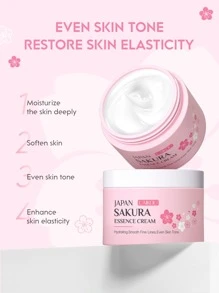 1支25克日本来光樱花美白面霜，抗皱樱花保湿面霜，修护保湿面霜，女士及女孩礼品，便携式面部护理产品 - 粉色 - 查看 4