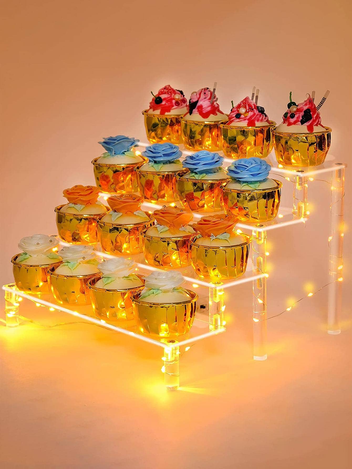 1個 アクリル ディスプレイスタンド 用 カップケーキ , 透明 ケーキスタンド , 香水 ドール 形 オーガナイザー SHEIN JAPAN