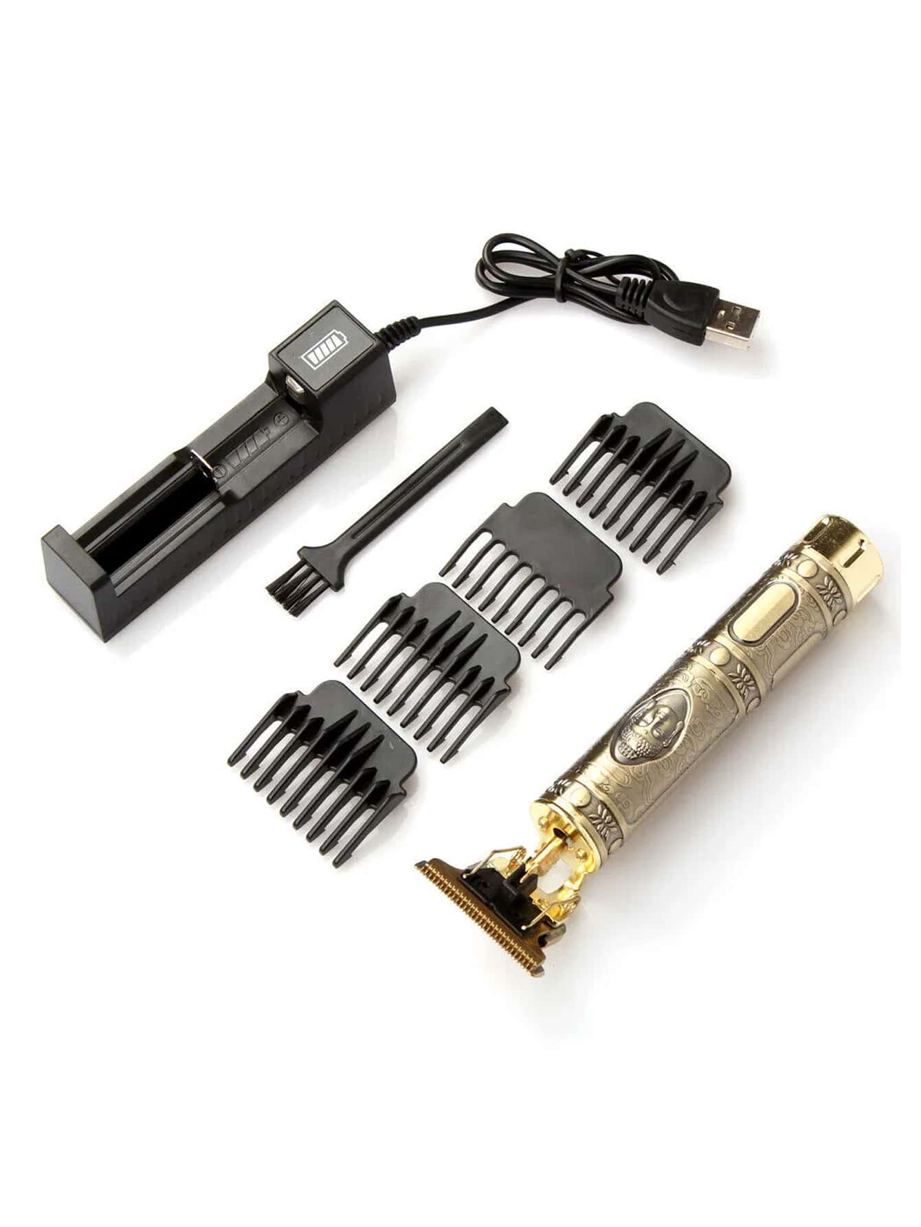 Electric Hair Clippers Rechargeable Shaver Beard Trimmer , Hair Cutting Machine Trimmer & Personal Groomer for Haircutting at Home - 金色 - 查看 1