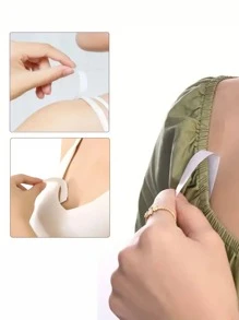 36入組兩面織帶服裝織帶時尚織帶帶全部強的適用於溫和皮膚和織物,透明&彩色織帶,防滑膠黏劑