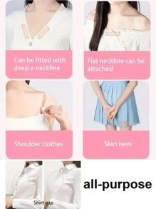 36入組兩面織帶服裝織帶時尚織帶帶全部強的適用於溫和皮膚和織物,透明&彩色織帶,防滑膠黏劑