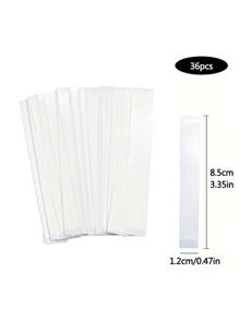 36入組兩面織帶服裝織帶時尚織帶帶全部強的適用於溫和皮膚和織物,透明&彩色織帶,防滑膠黏劑