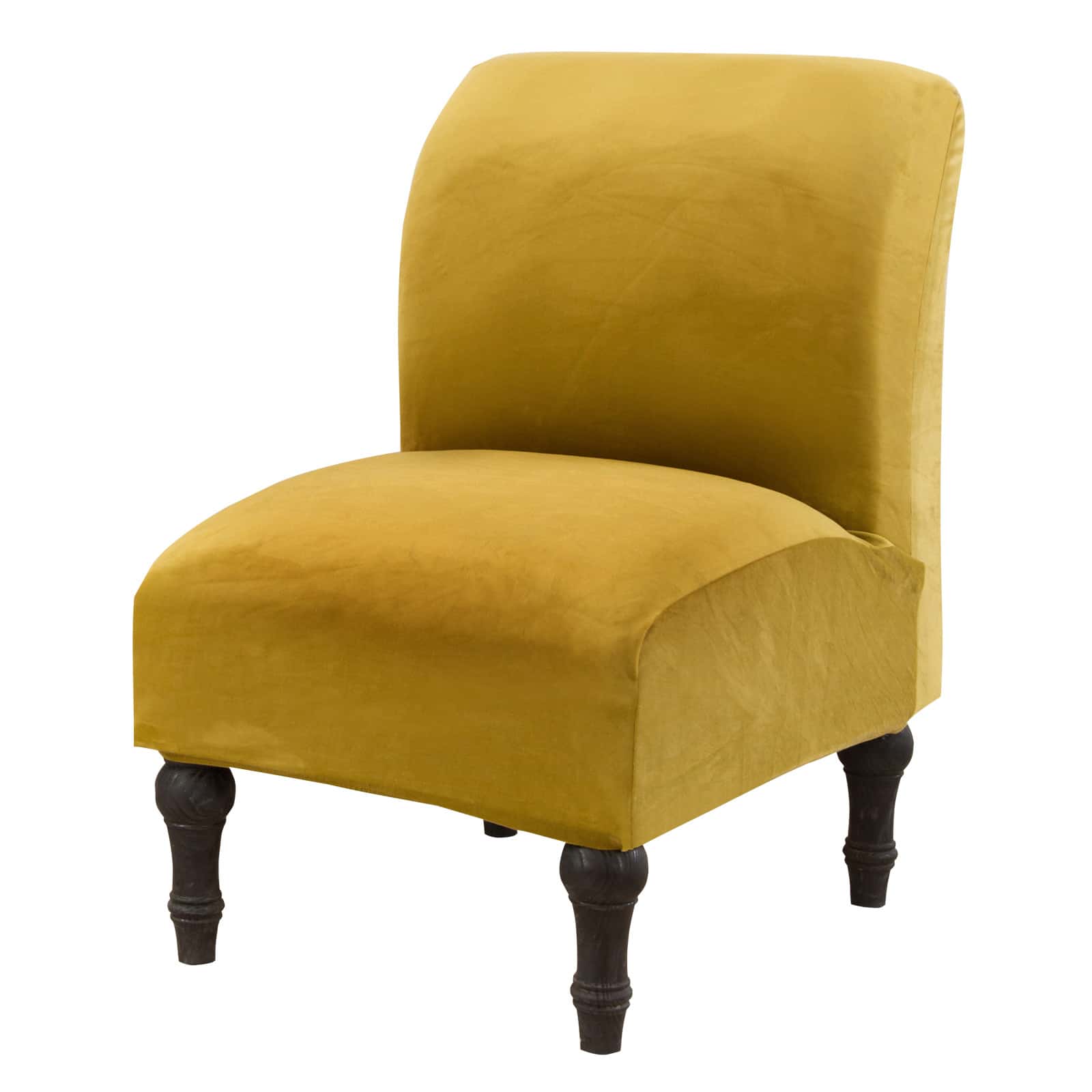 Armless Chair Cover Modern Accent Chair Covers Velvet Chair Slipcovers Furniture Protector - Grass green - View 1