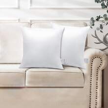 Ruột gối, Bộ 1 gối polyester thay thế lông vũ nhẹ, Đệm ghế dài, Ruột gối, Có thể giặt bằng máy. (Trắng, 18x18), Bộ đồ giường, Ruột gối, Gối cho giường, Trang chủ - trắng - Xem 7