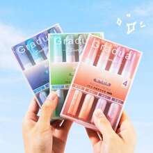 4入組紫色螢光筆,時尚速乾易寫螢光筆辦公使用 - 紫色 - 查看 11