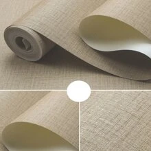 Pvc Material Wallpaper, Waterproof And Stain-resistant, Simple And Fashionable Wall Repair, Available In Custom Lengths - Brown - View 6