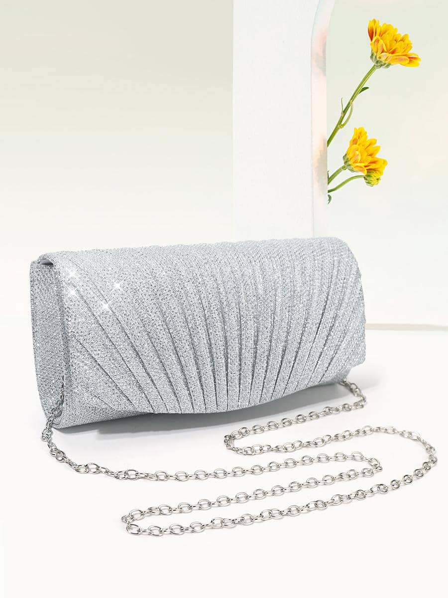 Busta Pochette Pochette Color Senape Borsetta Da Sera Borsa