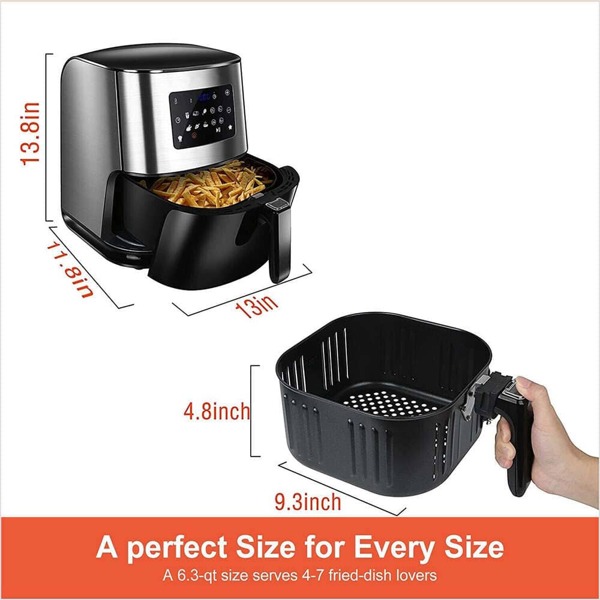 Quarts 10in1 Air Fryer Smart Electric Hot Airfryer Oven Oilless Cooker SHEIN USA