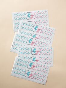 1 Set 10pcs Gender Reveal Party Water Bottle Stickers - White - View 2