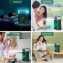 1 Miếng Bàn làm việc Lạnh Cái quạt , Hơn Nước làm mát Máy điều hòa Cái quạt , USB Xịt nước Văn phòng Mini Quạt điện , Quạt làm mát - màu đen - Xem 6