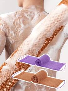 Exfoliating Bath Towel, 1pc Durable Back Scrubber Loofah Sponge Wash Cloth, Net Sponge Rag, Back Scrubber Washer For Use In Shower Bath, Bath And Body Works, Living Room Home Bedroom Bathroom House Decor, Travel Stuff, Wedding, Party, Birthday, Gifts For Men Mom Dad Friends, New Years, Accessories, Funny Gift