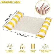 多功能便攜式泳池漂浮吊床躺椅,水上活動充氣浮床【附氣壓幫浦】 - 玫紅色 - 查看 8